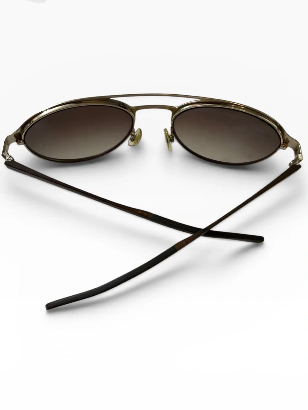 Marc Jacobs Brown Gradient Double-Bridge Aviator Sunglasses
